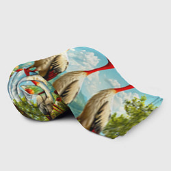 Плед флисовый Аисты в горах, цвет: 3D-велсофт — фото 2