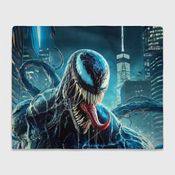 Плед Venom in metropolis - ai art neon fantasy