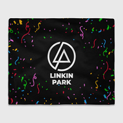 Плед флисовый Linkin Park конфети, цвет: 3D-велсофт