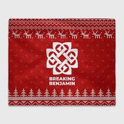 Плед Новогодний Breaking Benjamin с оленями