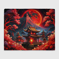 Плед Japan red nature