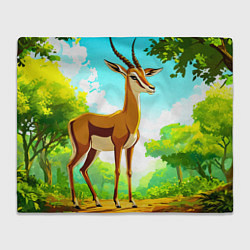 Плед Газель в лесу