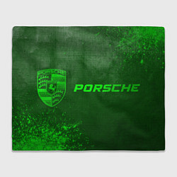 Плед Porsche - green gradient по-горизонтали