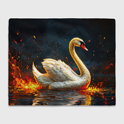 Плед Лебедь в огне