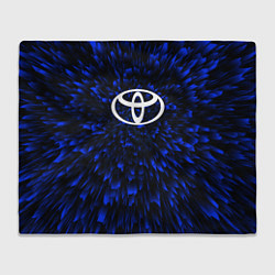 Плед флисовый Toyota blue energy, цвет: 3D-велсофт