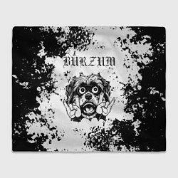 Плед флисовый Burzum - рок пес, цвет: 3D-велсофт