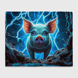 Плед Свинья и разряды молний