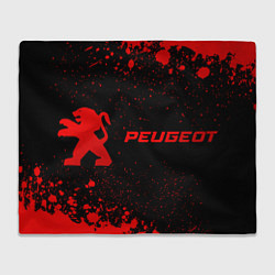 Плед Peugeot - red gradient по-горизонтали