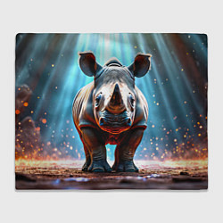 Плед Носорог в лучах