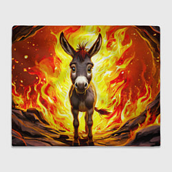 Плед Ослик в огне