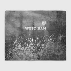 Плед West Ham - grey gradient посередине
