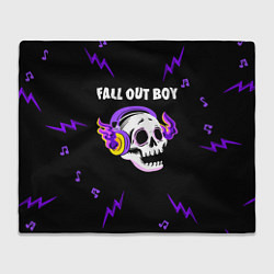 Плед Fall Out Boy неоновый череп