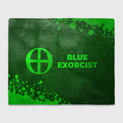 Плед Blue Exorcist - green gradient по-горизонтали