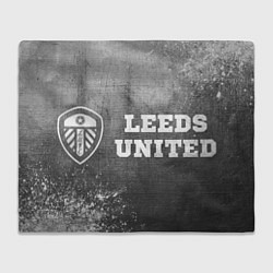 Плед Leeds United - grey gradient по-горизонтали