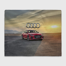 Плед Audi RS 7 на закате солнца