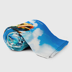 Плед флисовый Все дуреют с этой рыбки золотой, цвет: 3D-велсофт — фото 2