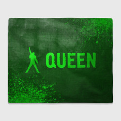 Плед флисовый Queen - green gradient по-горизонтали, цвет: 3D-велсофт