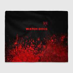 Плед Watch Dogs - red gradient посередине