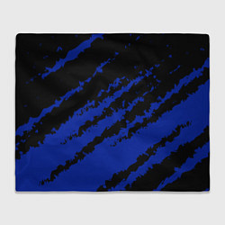 Плед флисовый The color is black and blue, цвет: 3D-велсофт