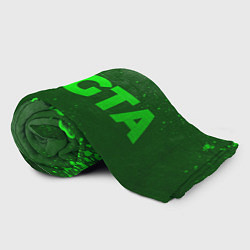 Плед флисовый GTA - green gradient по-горизонтали, цвет: 3D-велсофт — фото 2