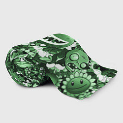 Плед флисовый Растения против зомби в зеленом цвете, цвет: 3D-велсофт — фото 2