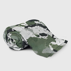 Плед флисовый Зеленый фактурный камуфляж, цвет: 3D-велсофт — фото 2