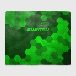 Плед Subaru - green gradient посередине