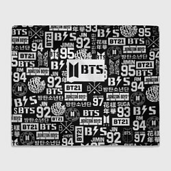 Плед Bangtan Boys pattern black
