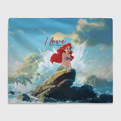 Плед Ariel I love the ocean - русалка - beautiful big p