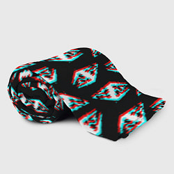 Плед флисовый Skyrim glitch logo patten, цвет: 3D-велсофт — фото 2