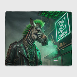 Плед Cyperpunk zebra