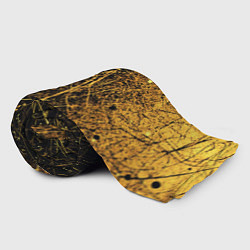 Плед флисовый Золотые царапины текстура, цвет: 3D-велсофт — фото 2