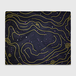 Плед Абстракция золотых линий текстура