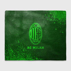 Плед флисовый AC Milan - green gradient, цвет: 3D-велсофт