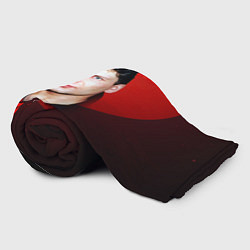 Плед флисовый Юрий Клинских красная луна, цвет: 3D-велсофт — фото 2