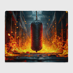 Плед Боксерская груша в огне