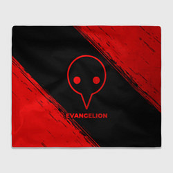 Плед флисовый Evangelion - red gradient, цвет: 3D-велсофт