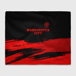 Плед Manchester City - red gradient посередине
