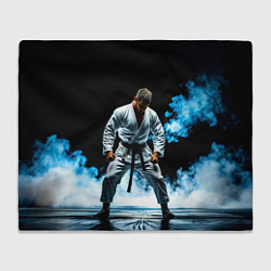 Плед Боец джиу-джитсу в дыму