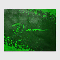 Плед Lamborghini - green gradient по-горизонтали