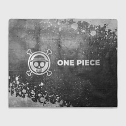 Плед флисовый One Piece - grey gradient по-горизонтали, цвет: 3D-велсофт