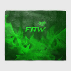 Плед FAW - green gradient посередине