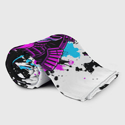 Плед флисовый Скелет самурая, цвет: 3D-велсофт — фото 2