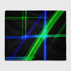 Плед Color blue black green