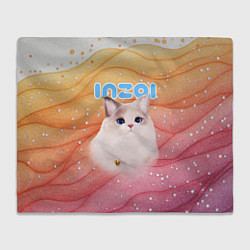 Плед Inzoi кошечка на блестящем фоне