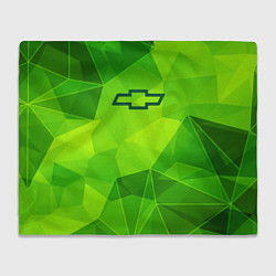Плед флисовый Chevrolet green poly, цвет: 3D-велсофт