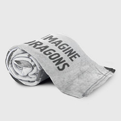 Плед флисовый Imagine Dragons - white gradient по-горизонтали, цвет: 3D-велсофт — фото 2