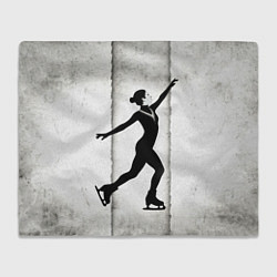 Плед Фигуристка на сером