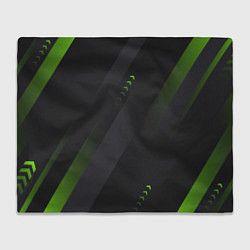 Плед Color black green