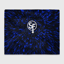 Плед флисовый Sally Face blue energy, цвет: 3D-велсофт